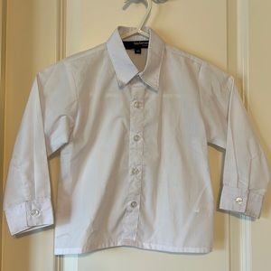 4T white button down dress shirt